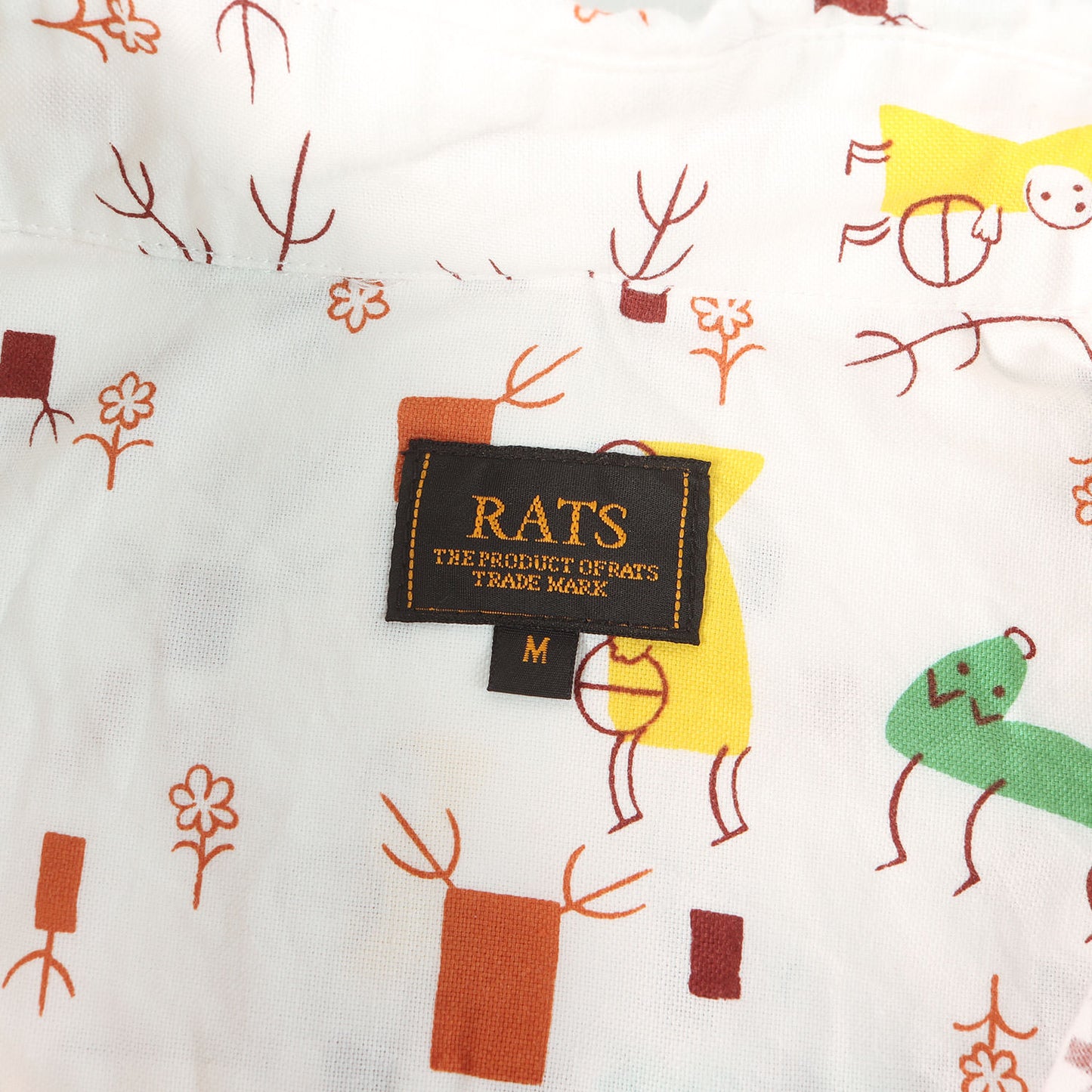 24SS 赤ずきん柄 オックスフォード ボタンダウン プルオーバー 半袖シャツ(LITTLE RED RIDING HOOD S/S SHIRT)