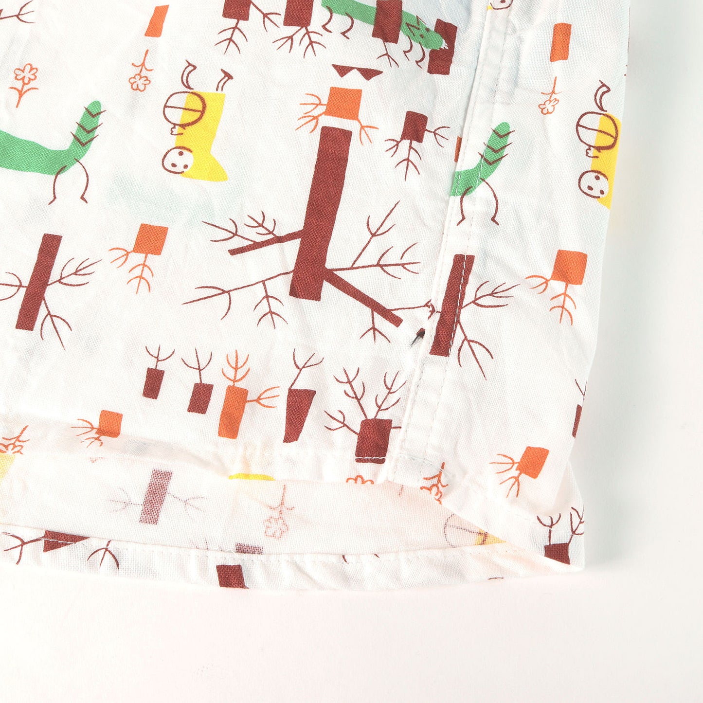 24SS 赤ずきん柄 オックスフォード ボタンダウン プルオーバー 半袖シャツ(LITTLE RED RIDING HOOD S/S SHIRT)