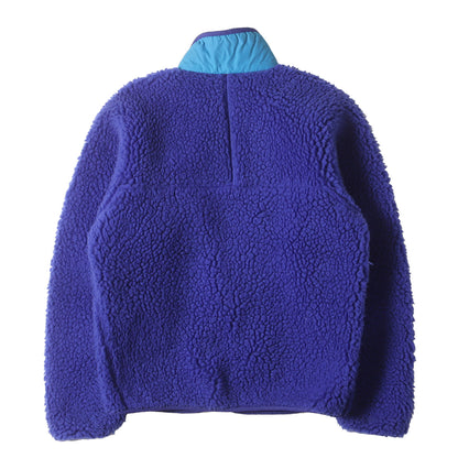 [希少 1989年製] 80s レトロ パイル カーディガン (Retro Pile Cardigan) / USA製 Rタグ コバルト
