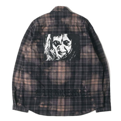 25AW ×The Exorcist リーガン・マクニール ブリーチ加工 チェック ネルシャツ(Flannel Shirt)