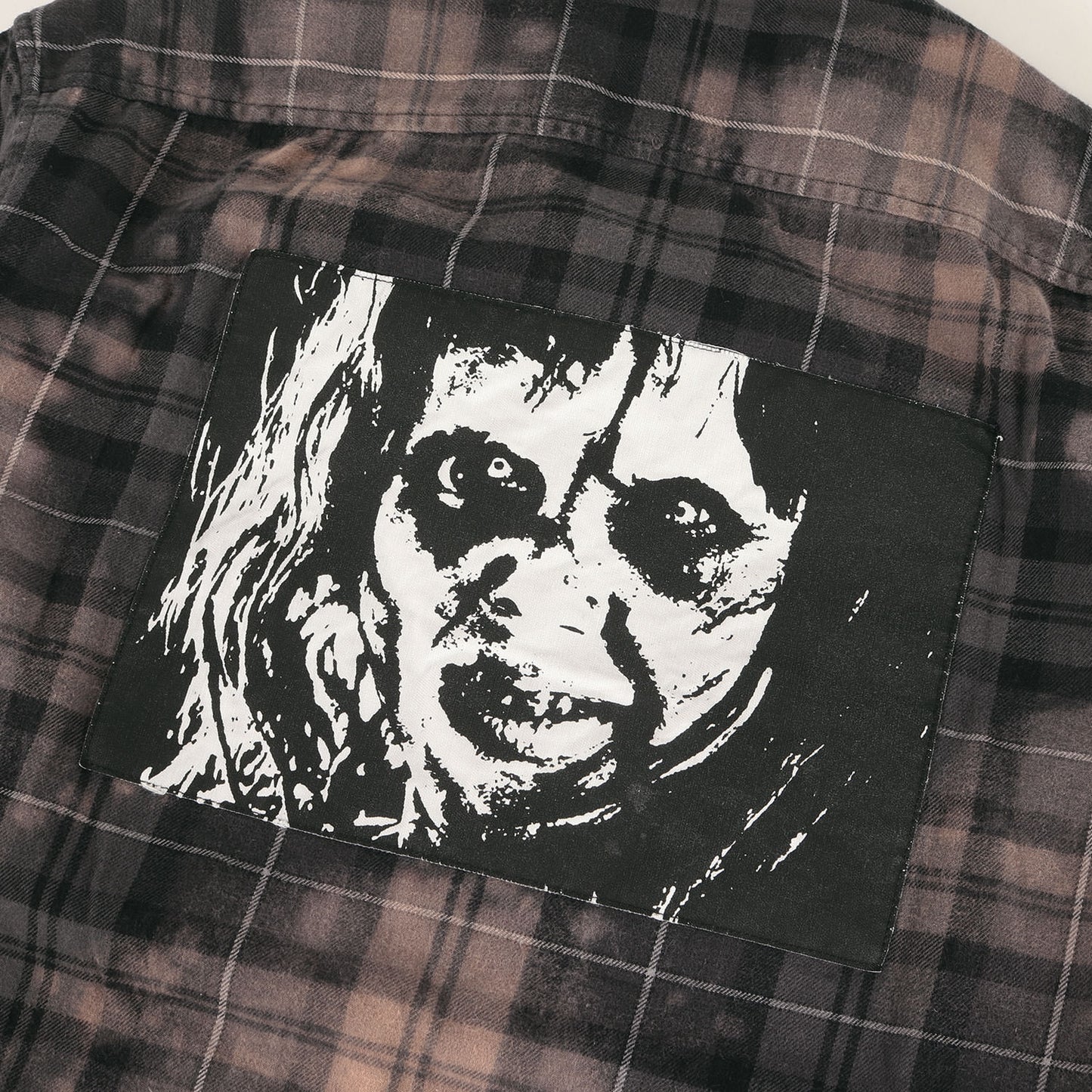 25AW ×The Exorcist リーガン・マクニール ブリーチ加工 チェック ネルシャツ(Flannel Shirt)