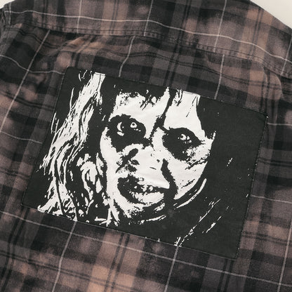 25AW ×The Exorcist リーガン・マクニール ブリーチ加工 チェック ネルシャツ(Flannel Shirt)