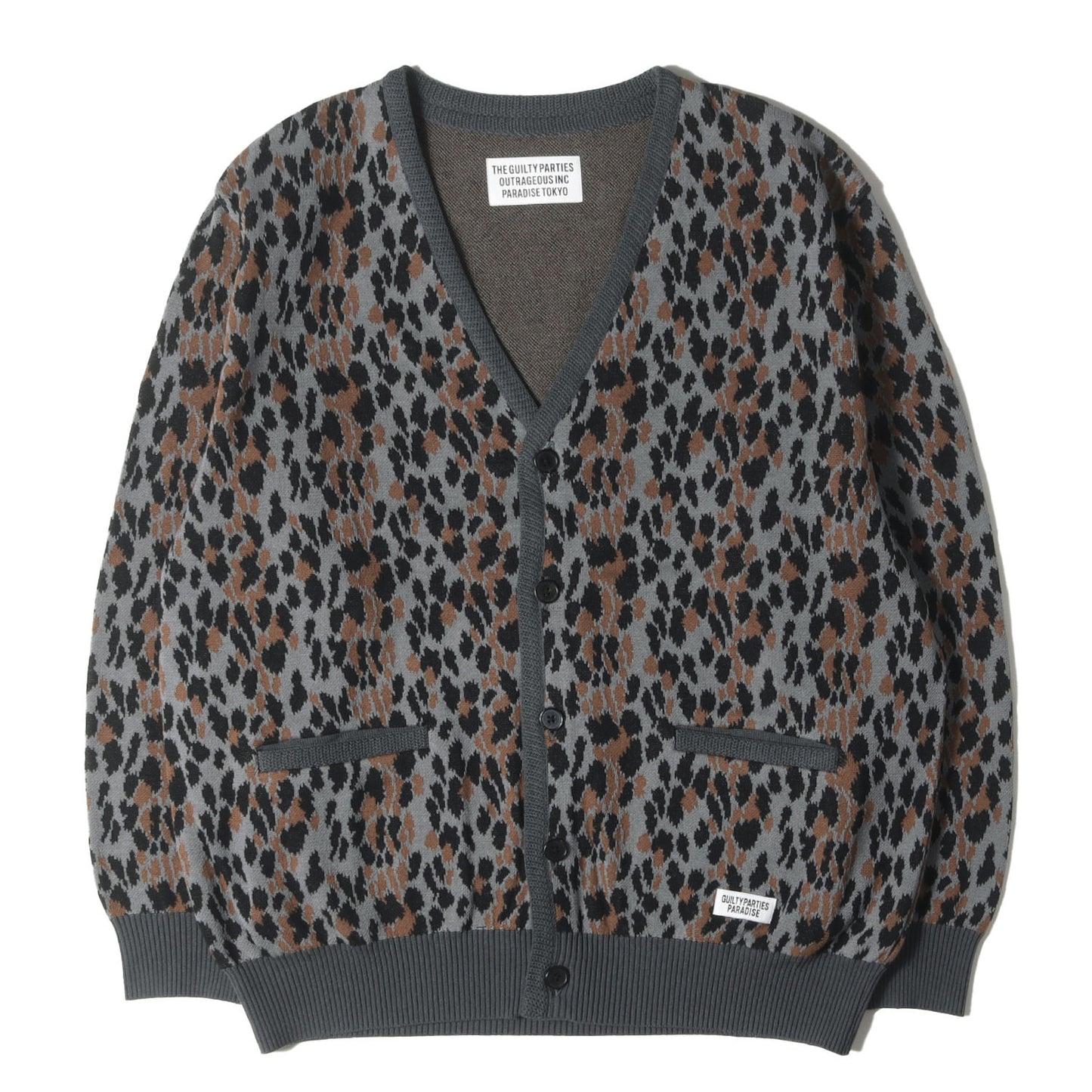 25SS レオパード ジャガード コットンニット カーディガン(LEOPARD JACQUARD KNIT CARDIGAN)