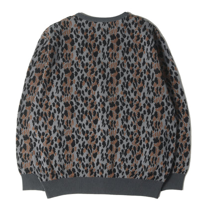 25SS レオパード ジャガード コットンニット カーディガン(LEOPARD JACQUARD KNIT CARDIGAN)