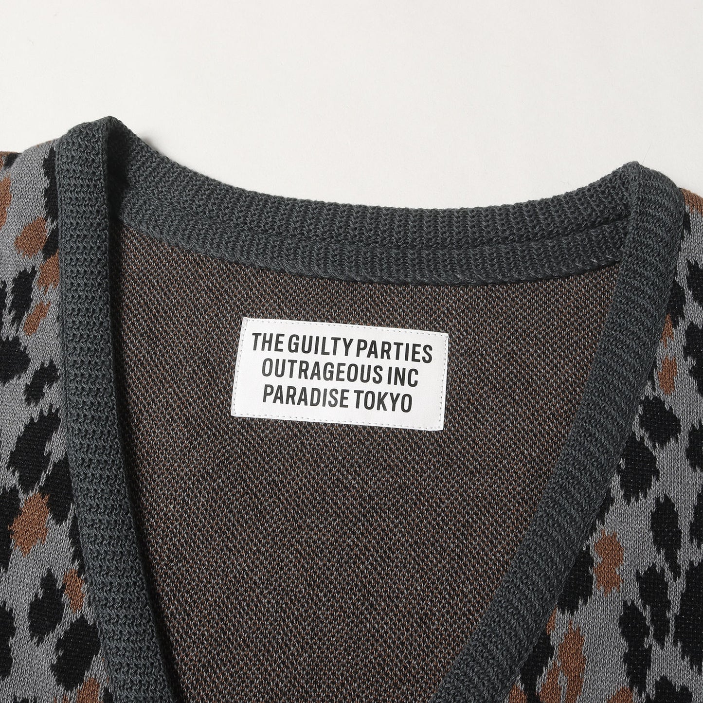 25SS レオパード ジャガード コットンニット カーディガン(LEOPARD JACQUARD KNIT CARDIGAN)