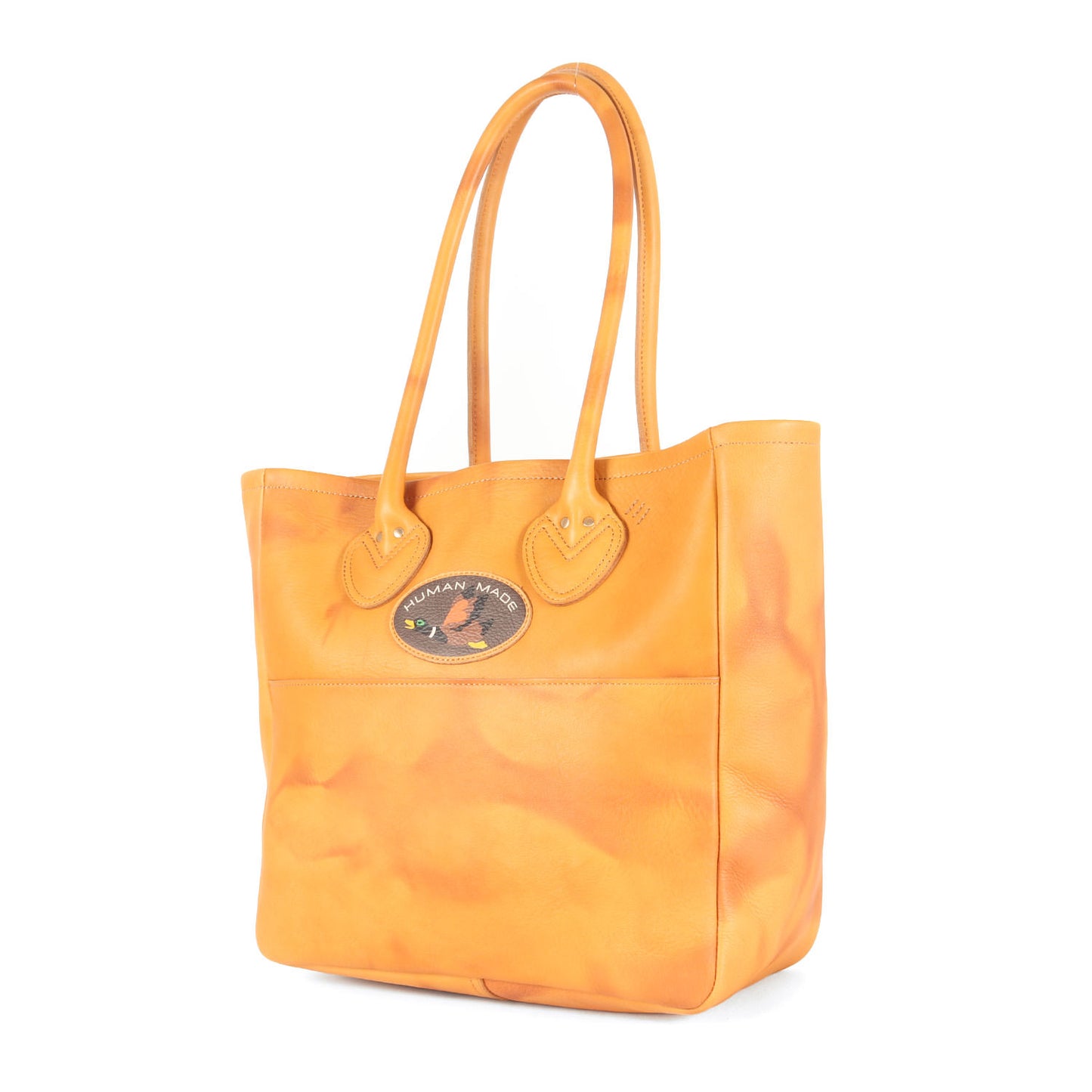 24AW ダックパッチ オールレザー トートバッグ(LEATHER TOTE BR-A)