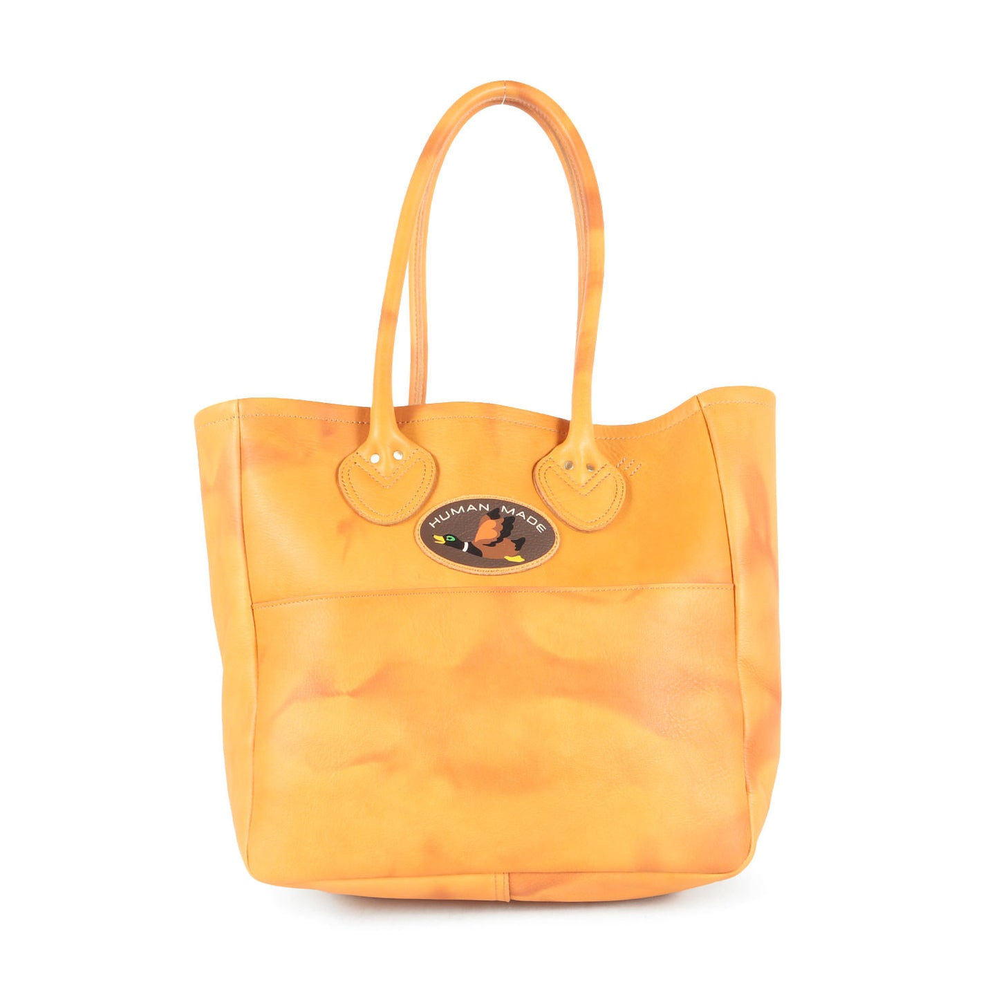 24AW ダックパッチ オールレザー トートバッグ(LEATHER TOTE BR-A)