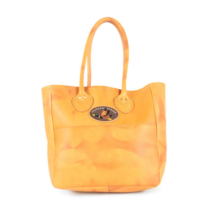 24AW ダックパッチ オールレザー トートバッグ(LEATHER TOTE BR-A)