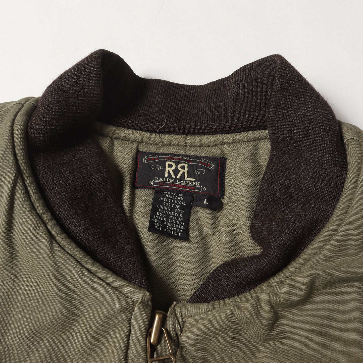 [希少 三ツ星タグ] 90s レザーエルボーパッチ付き コットン タンカースジャケット