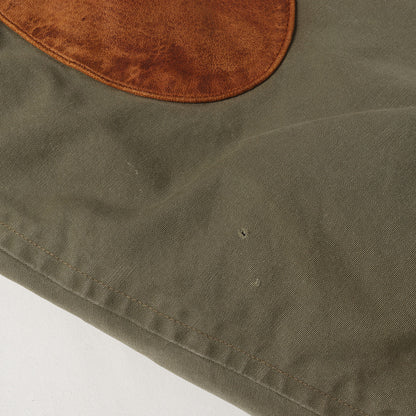 [希少 三ツ星タグ] 90s レザーエルボーパッチ付き コットン タンカースジャケット