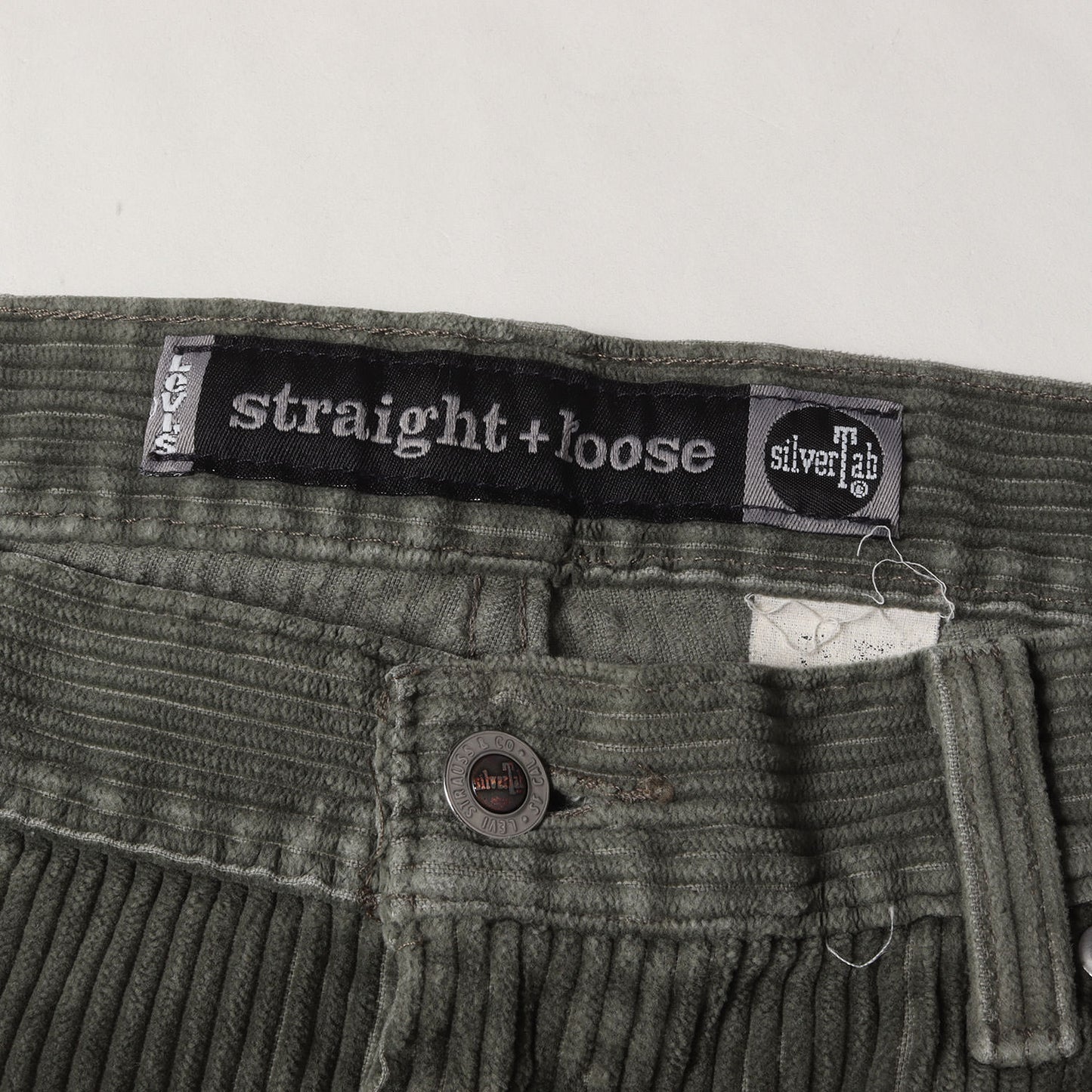 90s SilverTab 太畝コーデュロイ ルーズ ストレート パンツ (STRAIGHT + LOOSE)