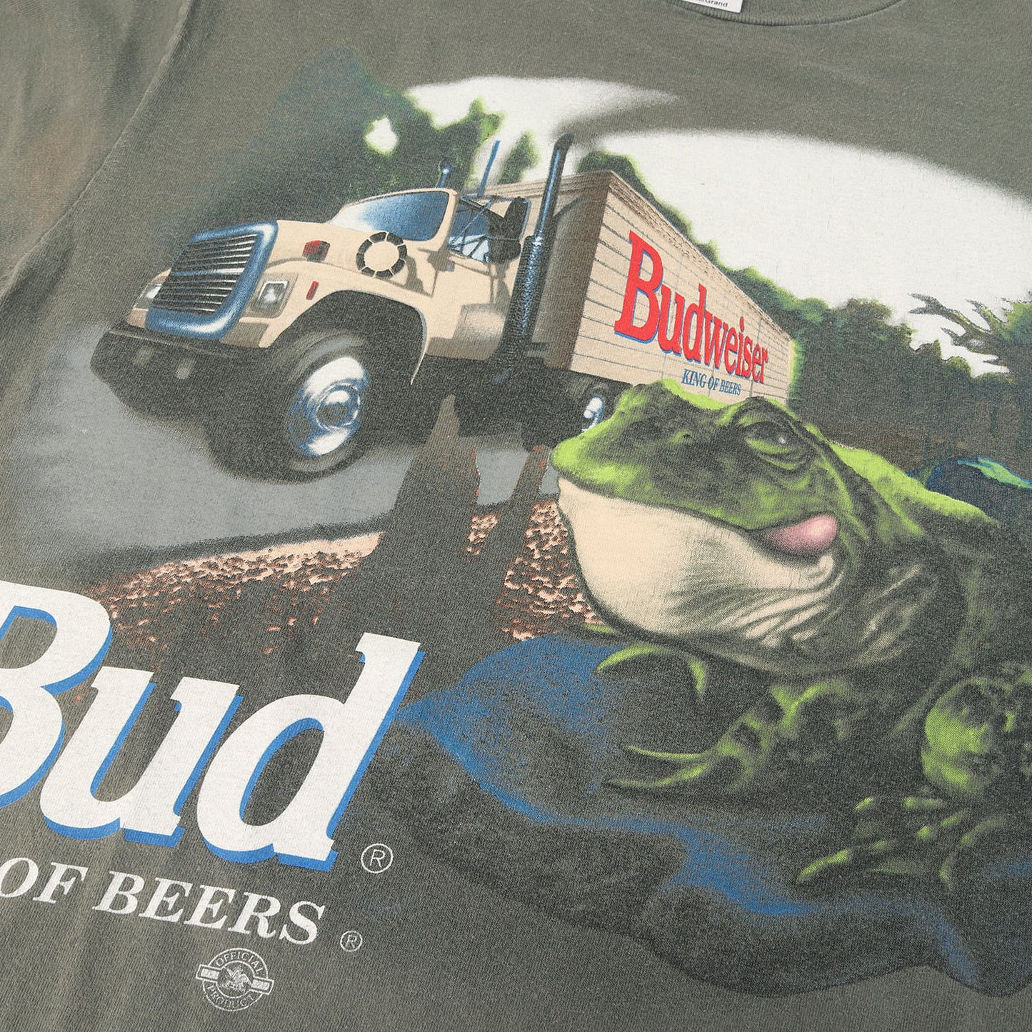90s Budweiser 両面プリント フロッグ カエル Tシャツ / USA製 TULTEX