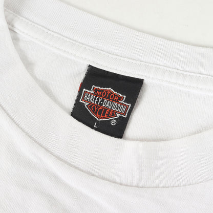 00s 4面プリント 袖フレイム イーグル エンブレム ロングスリーブ ポケット Tシャツ USA製