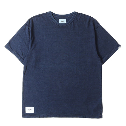 22SS ブランドロゴ刺繍 インディゴ Tシャツ(AII 06 / SS / COTTON)
