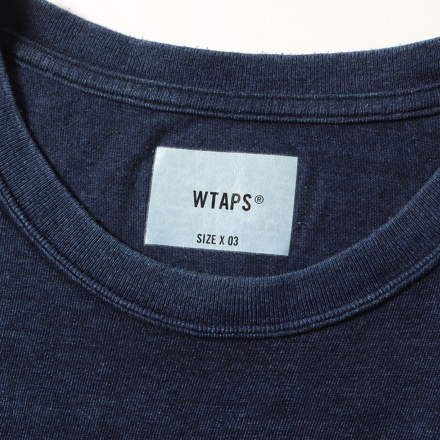 22SS ブランドロゴ刺繍 インディゴ Tシャツ(AII 06 / SS / COTTON)
