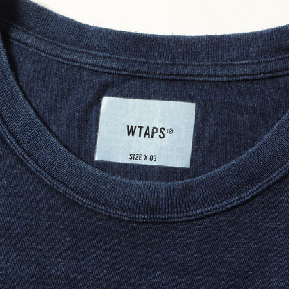 22SS ブランドロゴ刺繍 インディゴ Tシャツ(AII 06 / SS / COTTON)