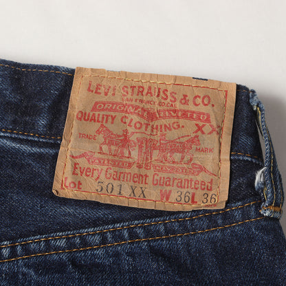 [希少 濃紺] 90s 1950年代復刻 501XX デニムパンツ / USA製 501-0003 バレンシア工場 ボタン裏刻印555