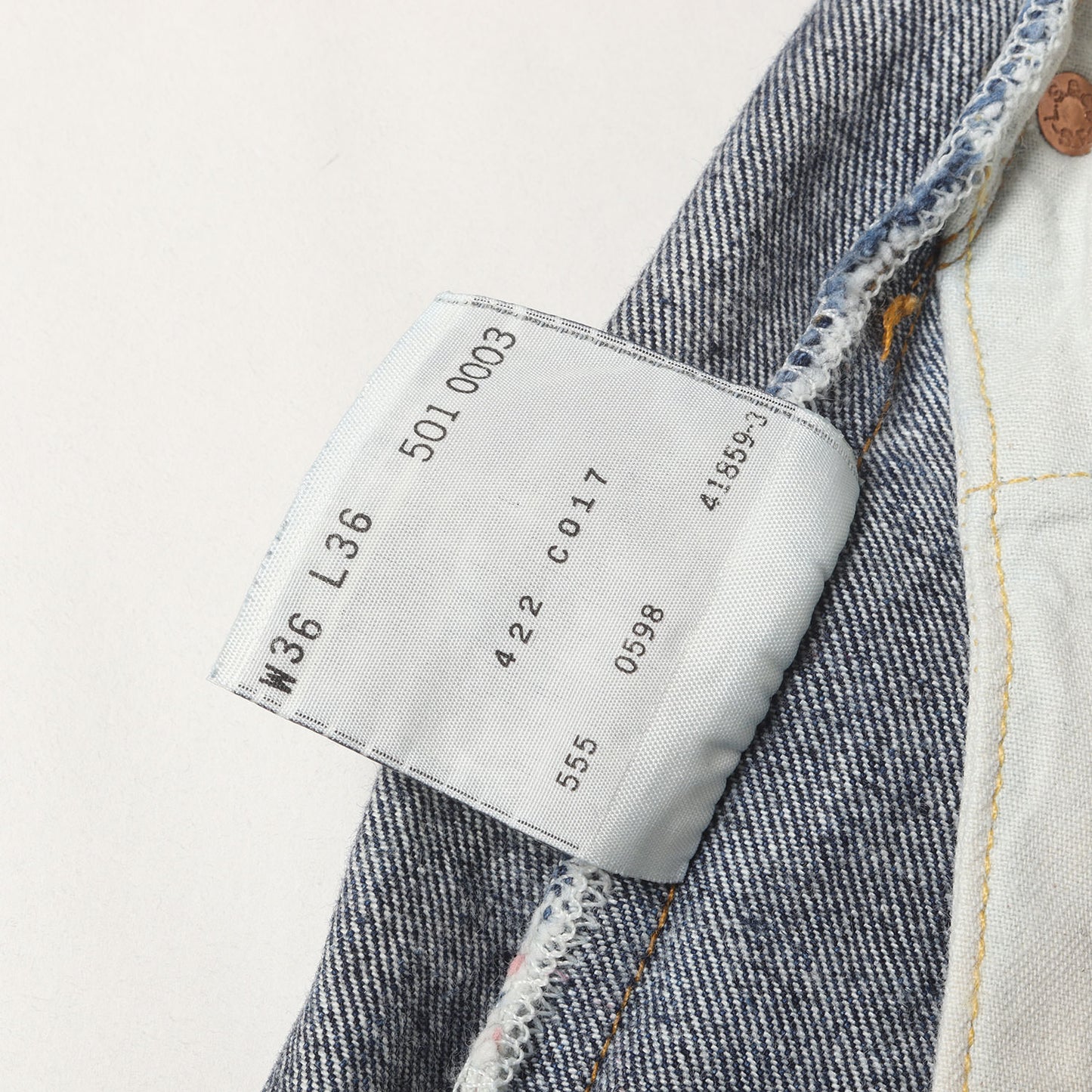 [希少 濃紺] 90s 1950年代復刻 501XX デニムパンツ / USA製 501-0003 バレンシア工場 ボタン裏刻印555