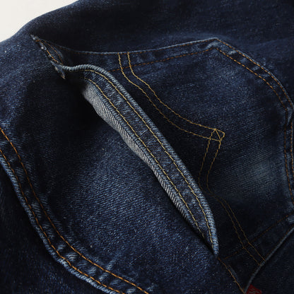 [希少 濃紺] 90s 1950年代復刻 501XX デニムパンツ / USA製 501-0003 バレンシア工場 ボタン裏刻印555