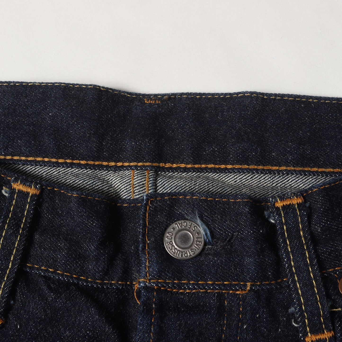 [希少 濃紺] 90s 1950年代復刻 501XX デニムパンツ / USA製 501-0003 バレンシア工場 ボタン裏刻印555