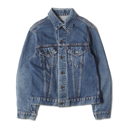 [雰囲気抜群] 60s 70505-0217 Big E 4th デニムジャケット / ボタン裏刻印 点々 BigE赤タブ