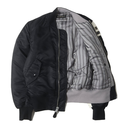 the Shepherd ×fragment design ×ALPHA 袖レザー MA-1 ボンバージャケット
