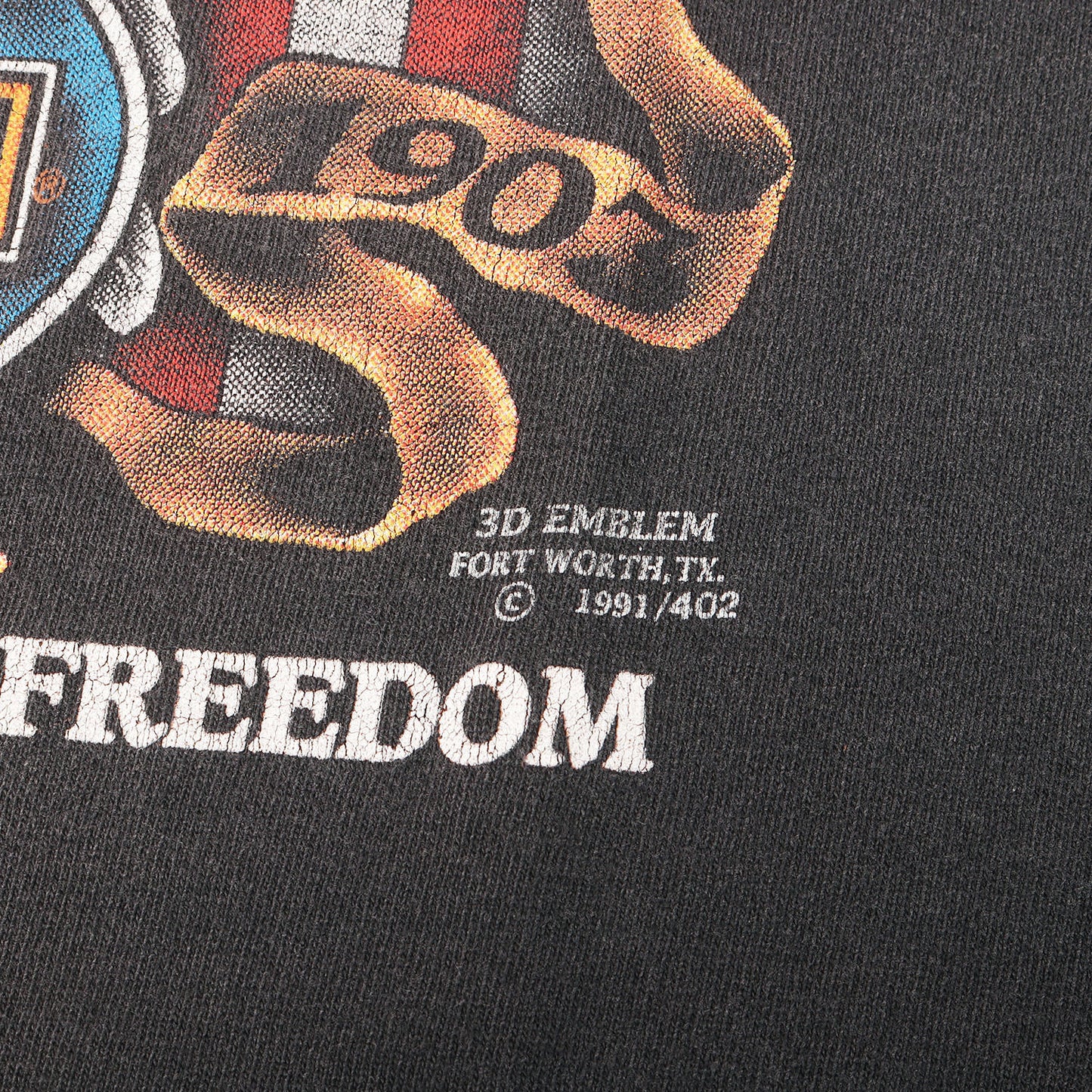 [希少モデル] 90s 3D EMBLEM 星条旗 イーグル 両面プリント Tシャツ / USA製 3Dエンブレム
