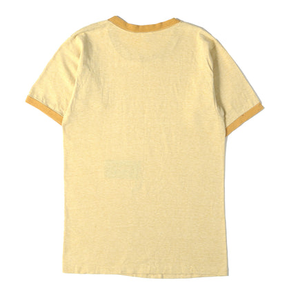 [雰囲気抜群] 80s 無地 霜降り リンガー Tシャツ USA製