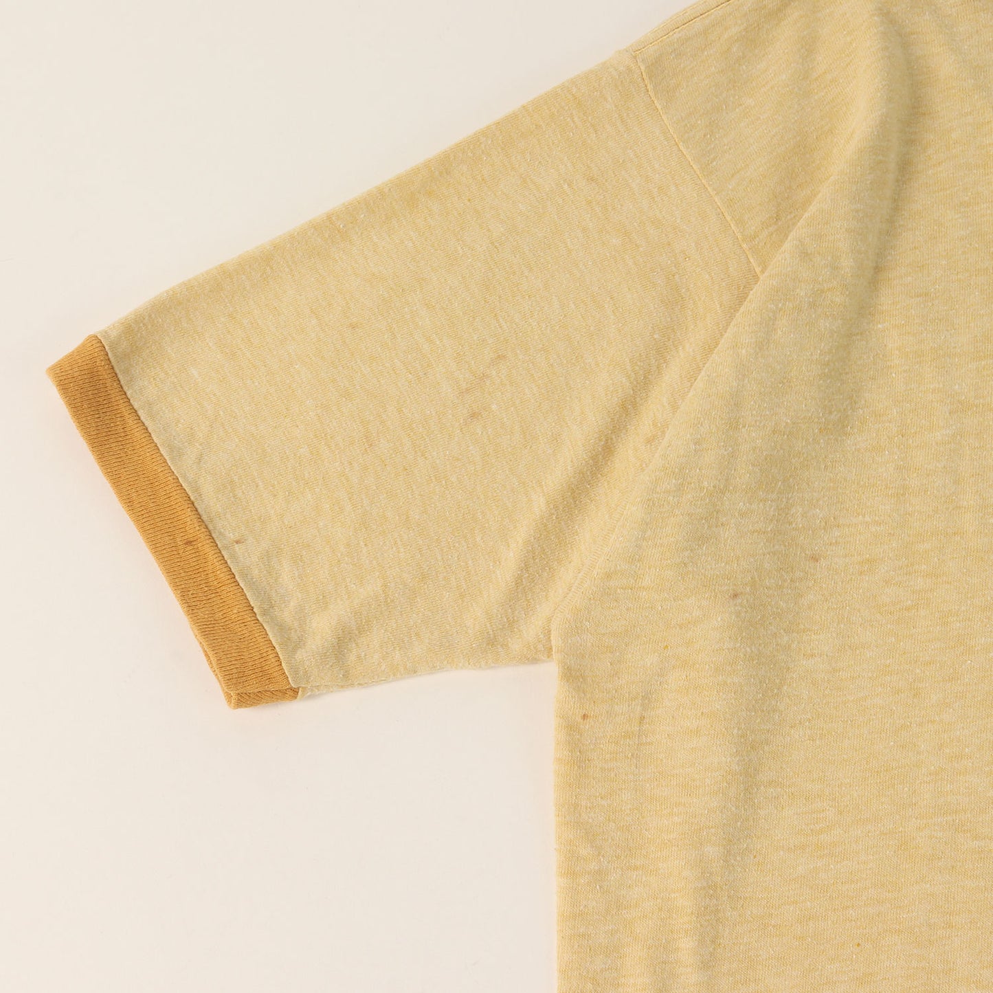 [雰囲気抜群] 80s 無地 霜降り リンガー Tシャツ USA製