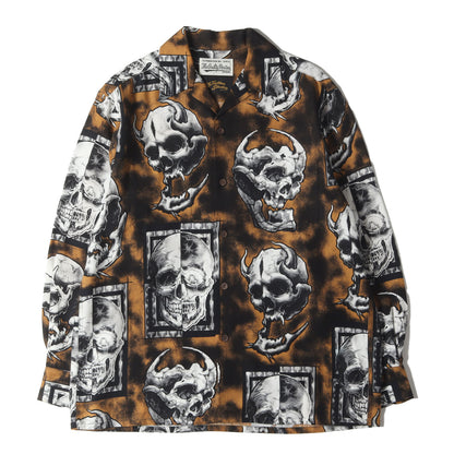 21AW ×56 TATTOO STUDIO 鬼スカル ハワイアンシャツ / アロハシャツ(HAWAIIAN SHIRT L/S)
