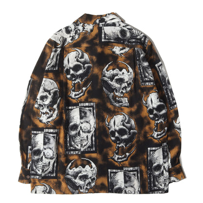 21AW ×56 TATTOO STUDIO 鬼スカル ハワイアンシャツ / アロハシャツ(HAWAIIAN SHIRT L/S)