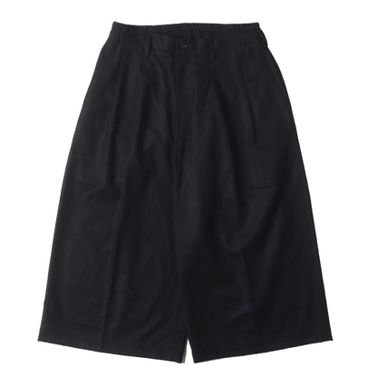 24AW ウール/カシミヤ 2タック 8分丈 ワイド イージーパンツ(Combat Wool Twill Shin Cut Wide Easy Trousers)