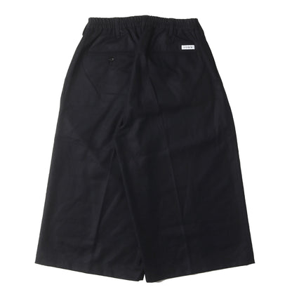 24AW ウール/カシミヤ 2タック 8分丈 ワイド イージーパンツ(Combat Wool Twill Shin Cut Wide Easy Trousers)