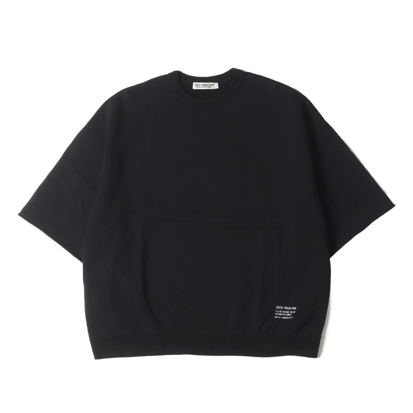 21SS カットオフ オーバーサイズ 半袖スウェット(Plain Cut-Off Crewneck Sweatshirt)