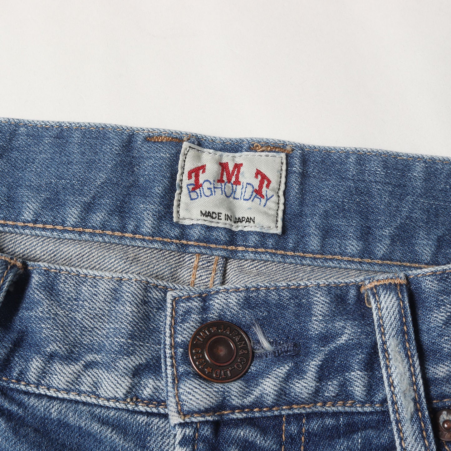 ペンキ&ダメージリペア加工 ストレッチ デニムパンツ(STRETCH CRUSH&REPEIR DENIM 5P TAPERED)