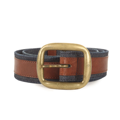 レザー コンビ デニム ベルト