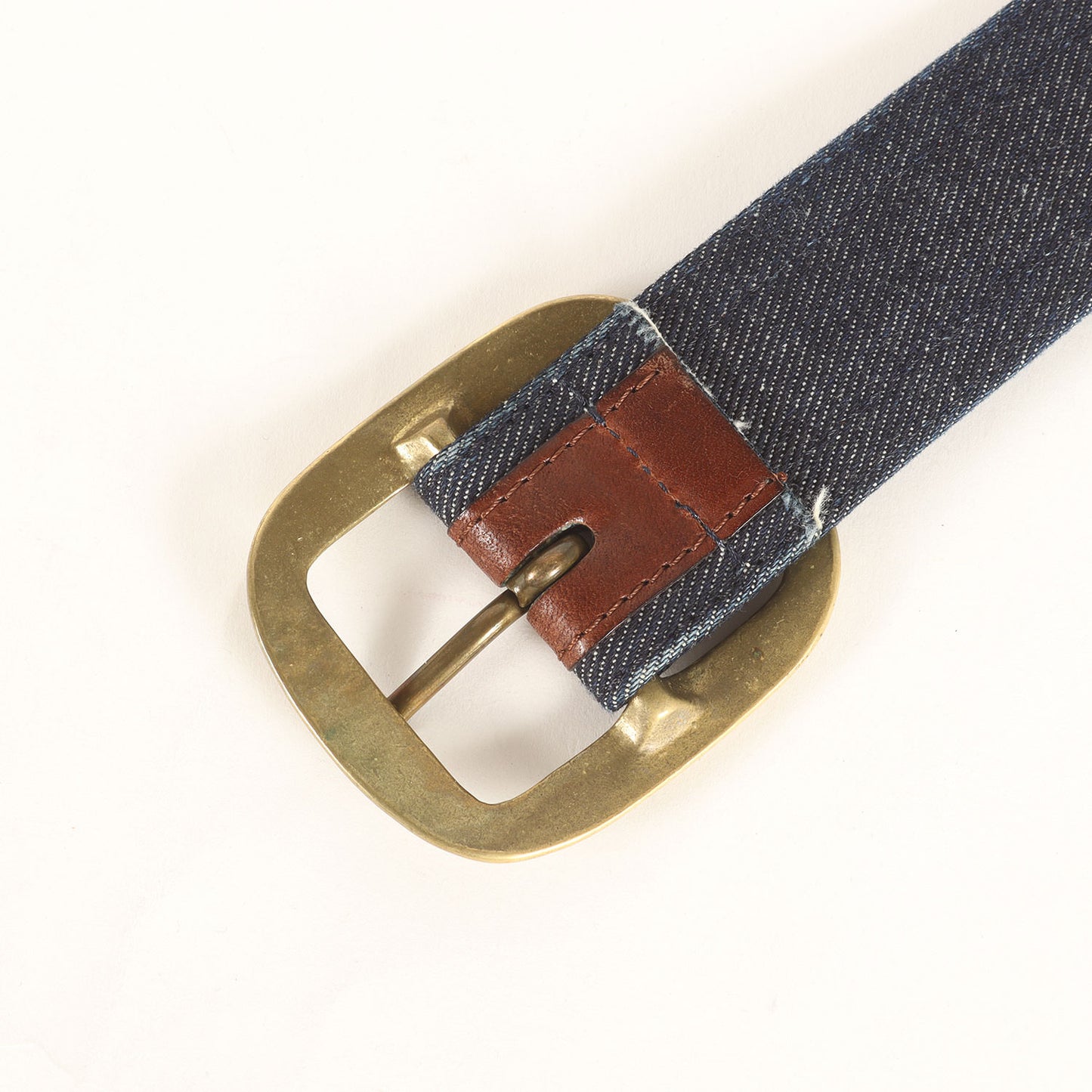レザー コンビ デニム ベルト