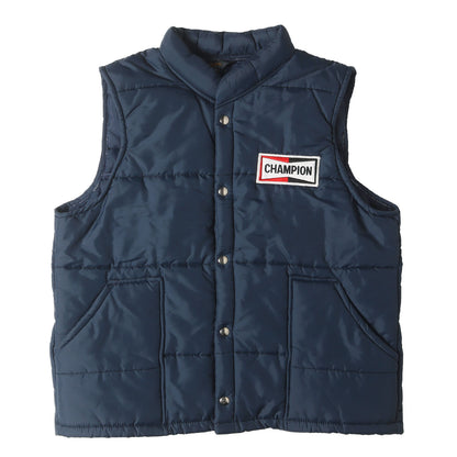 [人気モデル] 70s 中綿 レーシング ベスト / CHAMPION SPARK PLUGS チャンピオン スパーク プラグ