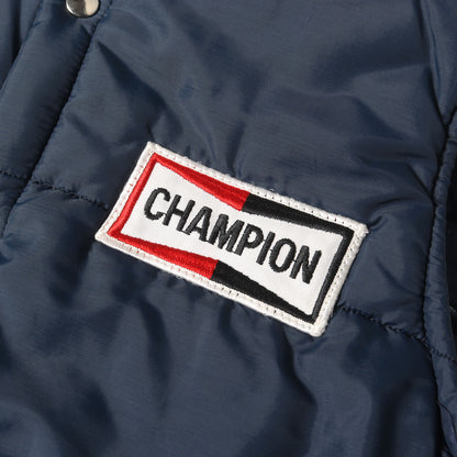 [人気モデル] 70s 中綿 レーシング ベスト / CHAMPION SPARK PLUGS チャンピオン スパーク プラグ