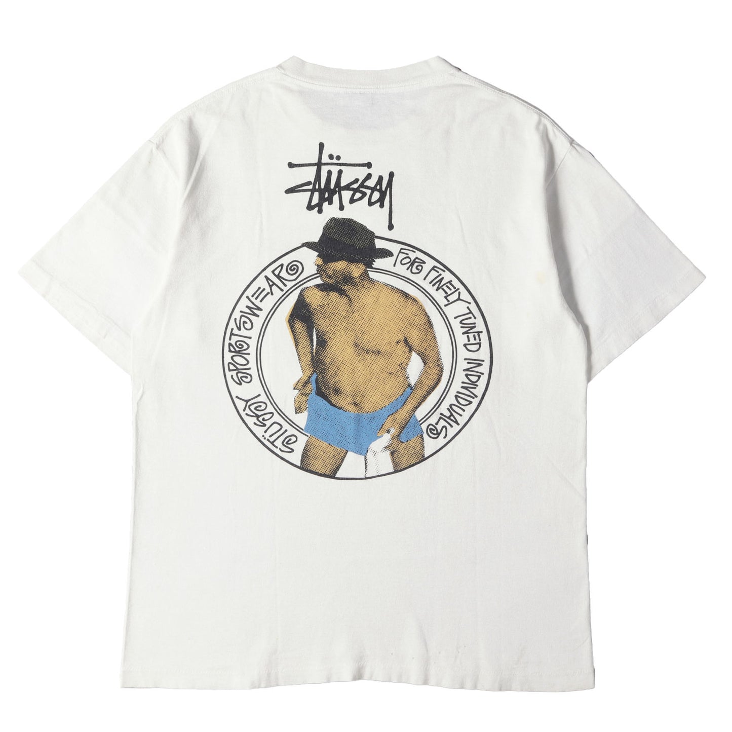 90s OLD STUSSY 紺タグ グラフィックプリント Tシャツ(USA製)