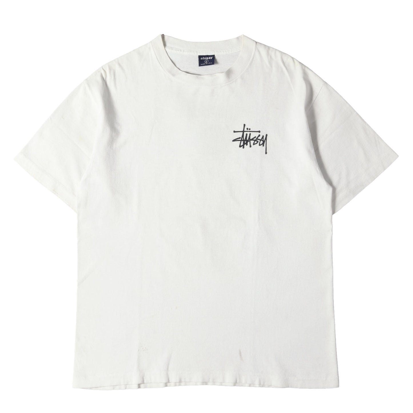 90s OLD STUSSY 紺タグ グラフィックプリント Tシャツ(USA製)