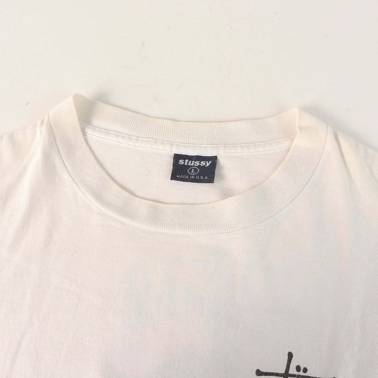 90s OLD STUSSY 紺タグ グラフィックプリント Tシャツ(USA製)