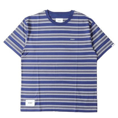 21SS ロゴ刺繍 ボーダー クルーネック Tシャツ(JAM 01 / SS / COTTON)