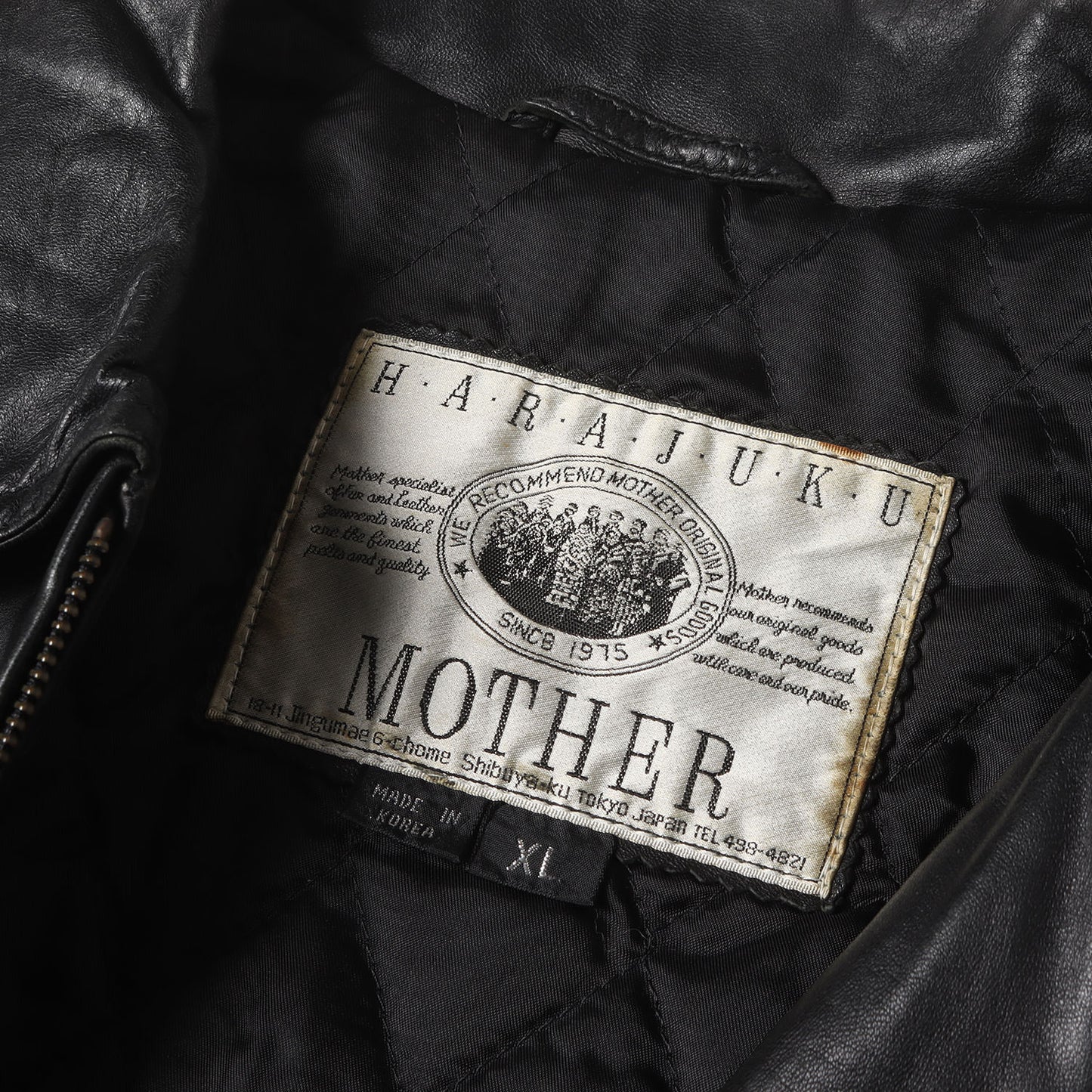 90s シープスキンレザー フルジップ ジャケット HARAJUKU MOTHER