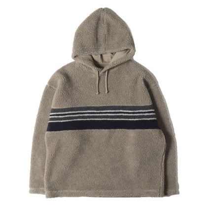 00s OLD GAP チェストボーダー フリースボア パーカー