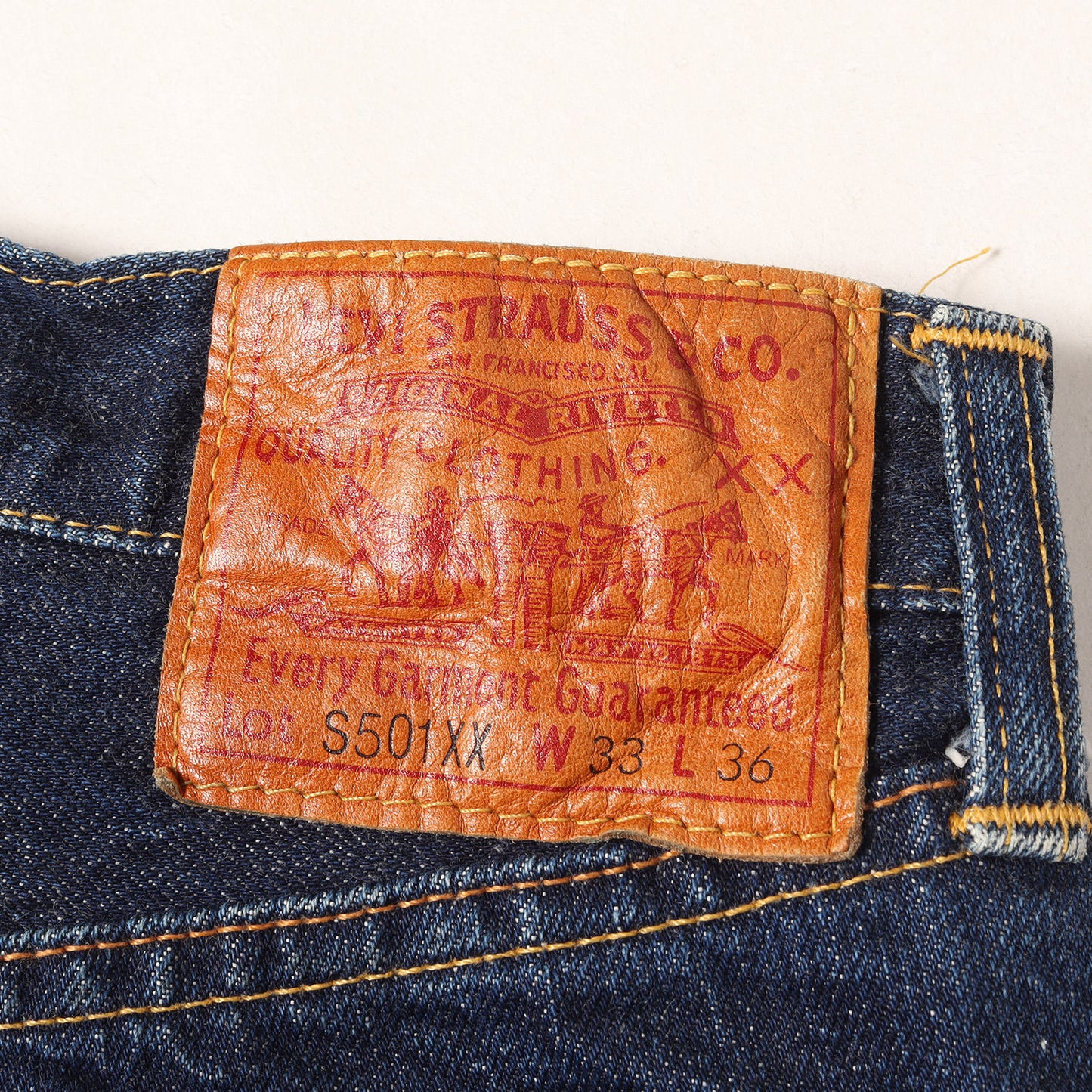 [希少 濃紺] 90s 1944年代復刻 S501XX 大戦 デニムパンツ / USA製 44501-0022 バレンシア工場 ボタン裏刻印555