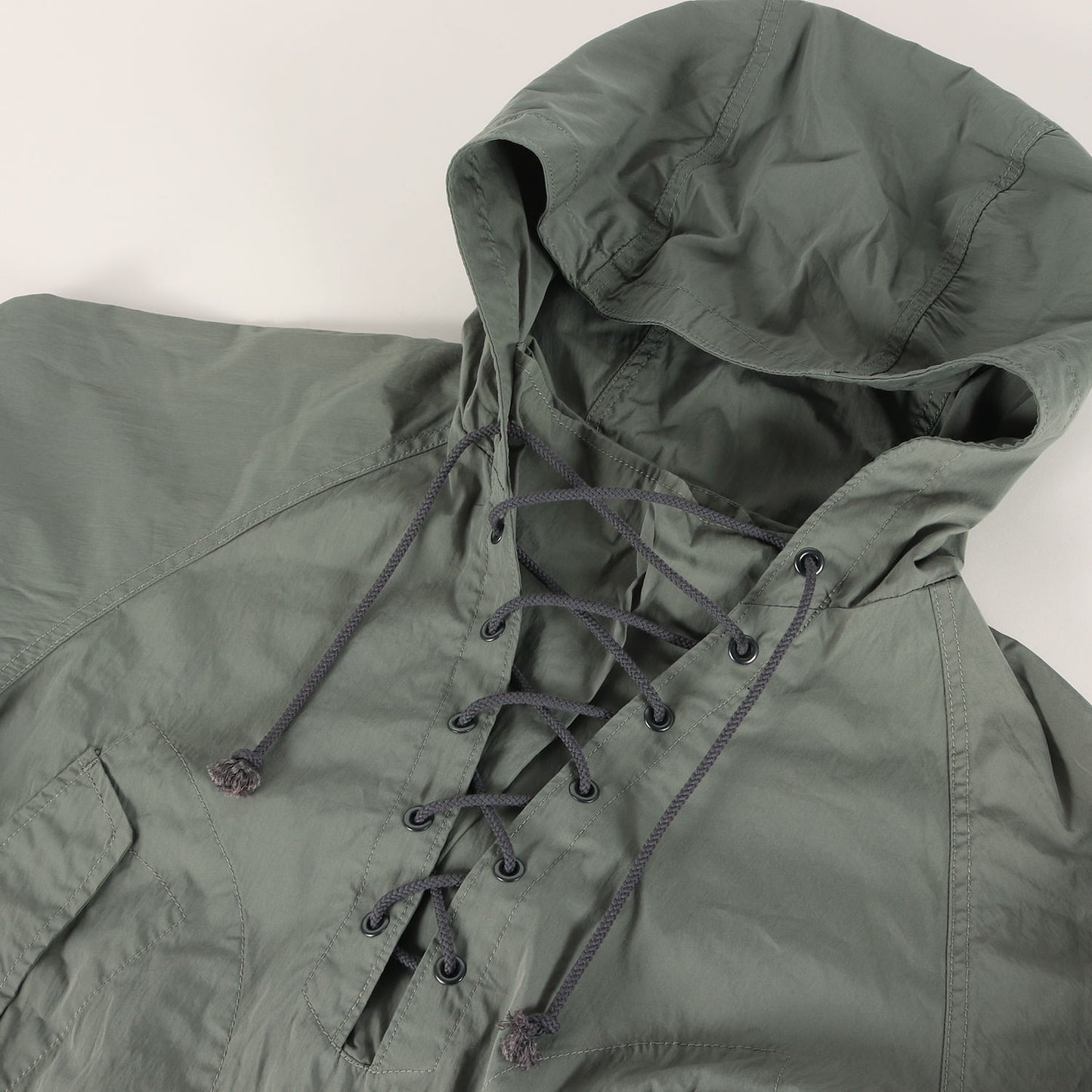23SS レースアップ ミリタリーパーカー / ジャケット(COTTON NYLON TYPEWRITER MILITARY PARKA)