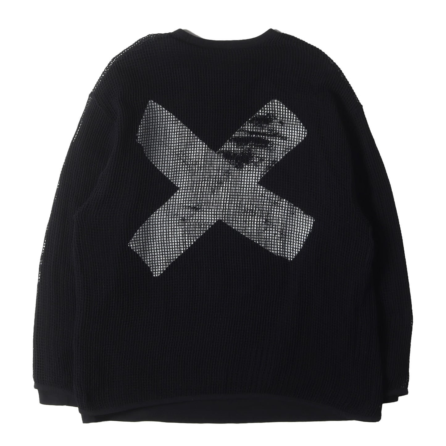 24SS メッシュレイヤード クロスプリント ロングスリーブ Tシャツ(GHILL / LS / COTTON. LLW)