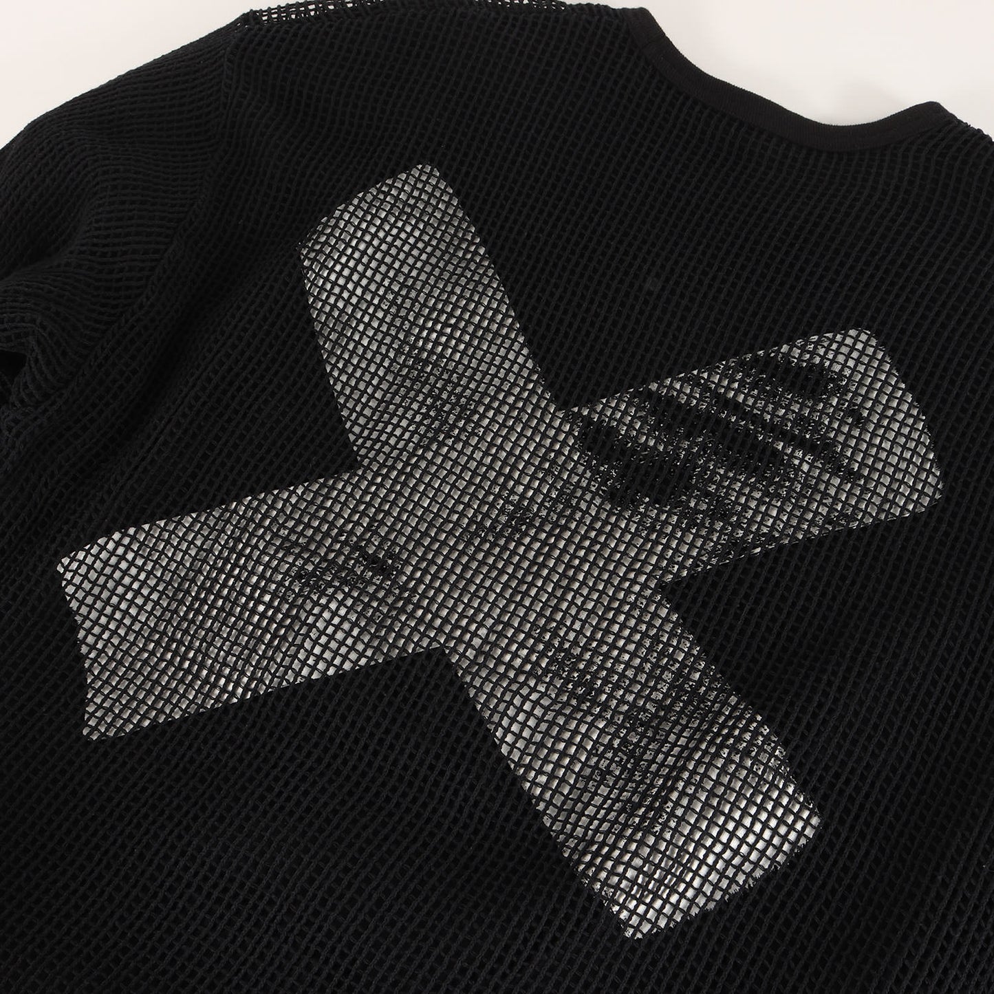 24SS メッシュレイヤード クロスプリント ロングスリーブ Tシャツ(GHILL / LS / COTTON. LLW)