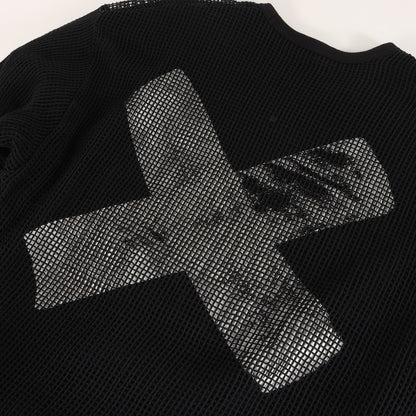 24SS メッシュレイヤード クロスプリント ロングスリーブ Tシャツ(GHILL / LS / COTTON. LLW)